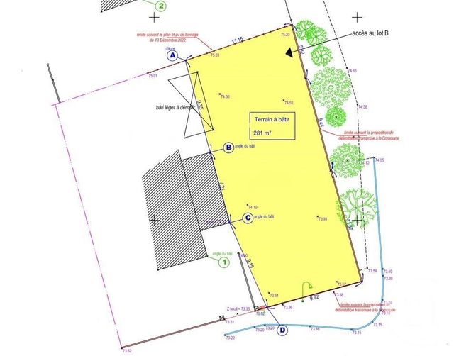 terrain à vendre - 281.0 m2 - LA RICHARDAIS - 35 - BRETAGNE - Century 21 Immécom